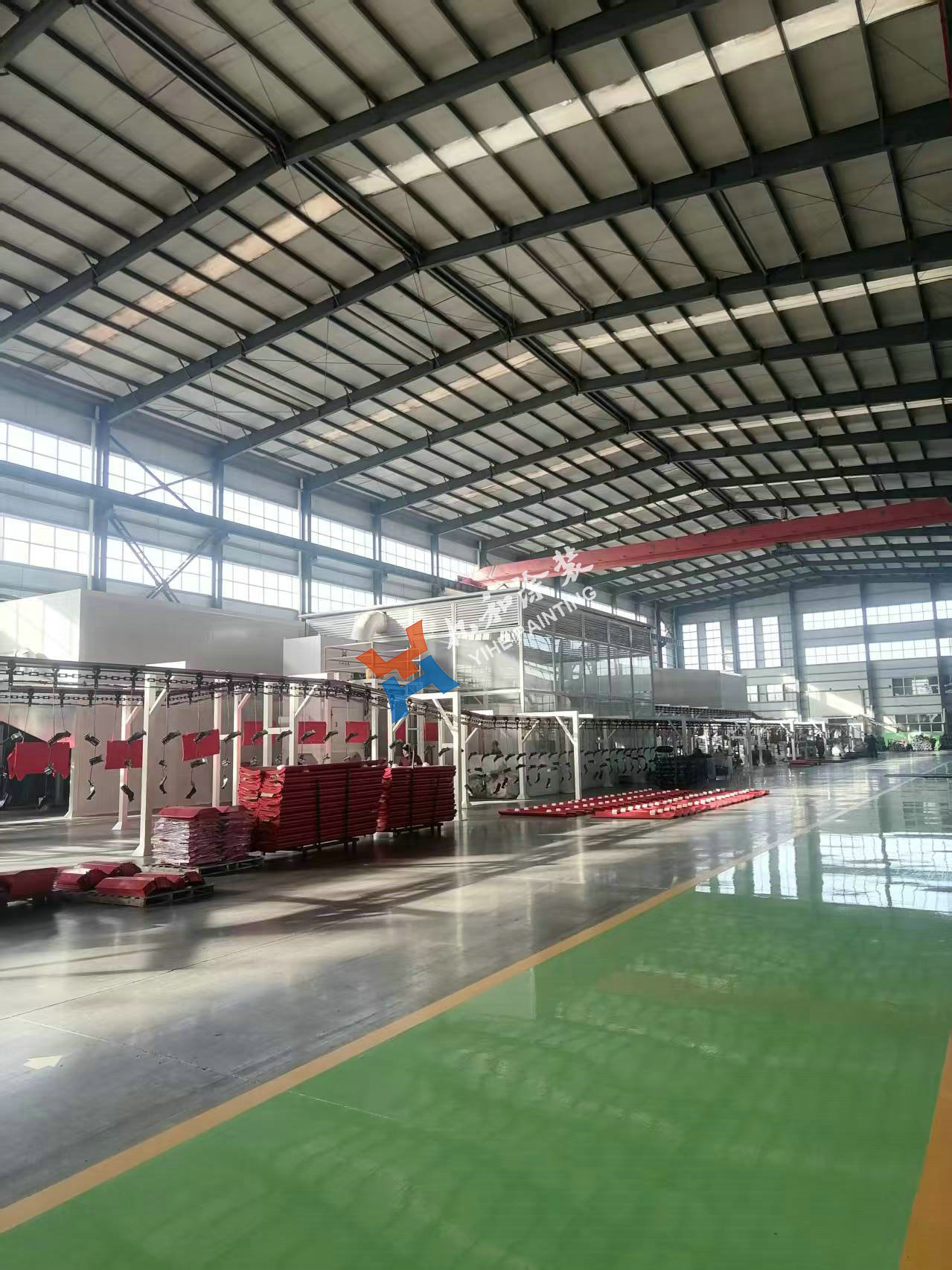 粮食机械产品喷涂流水线